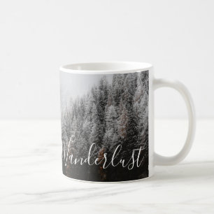 Taza De Café Los bosques montañosos blancos y negros de Wander