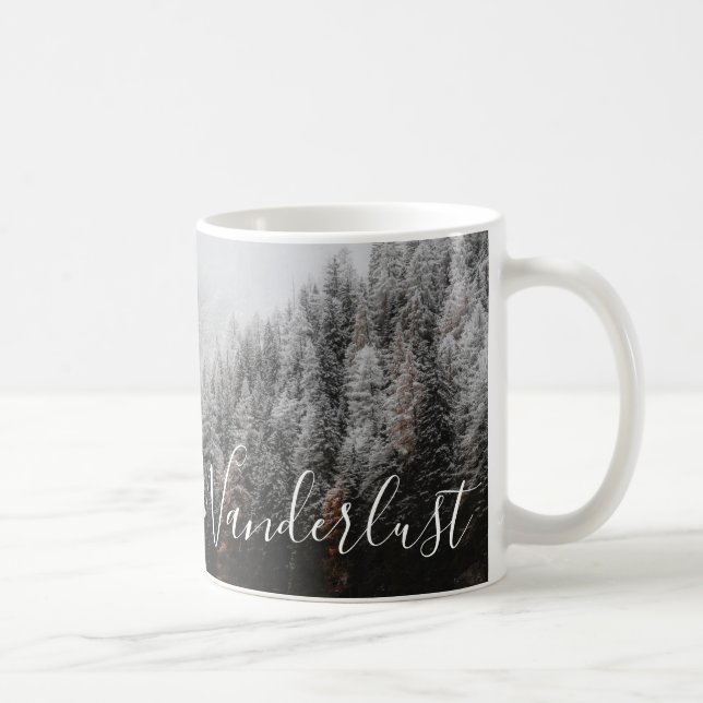 Taza De Café Los bosques montañosos blancos y negros de Wanderl (Derecha)