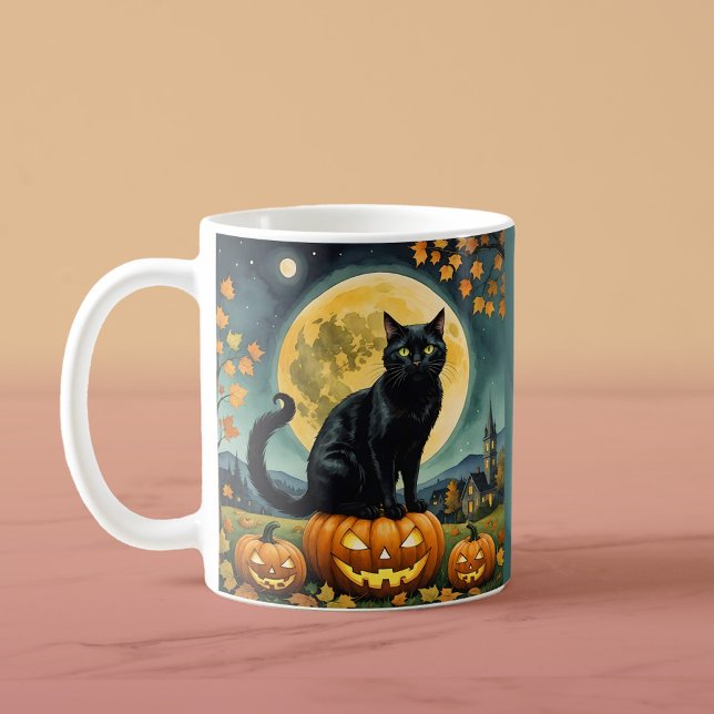 Taza De Café Los brillantes ojos de Halloween (Subido por el creador)