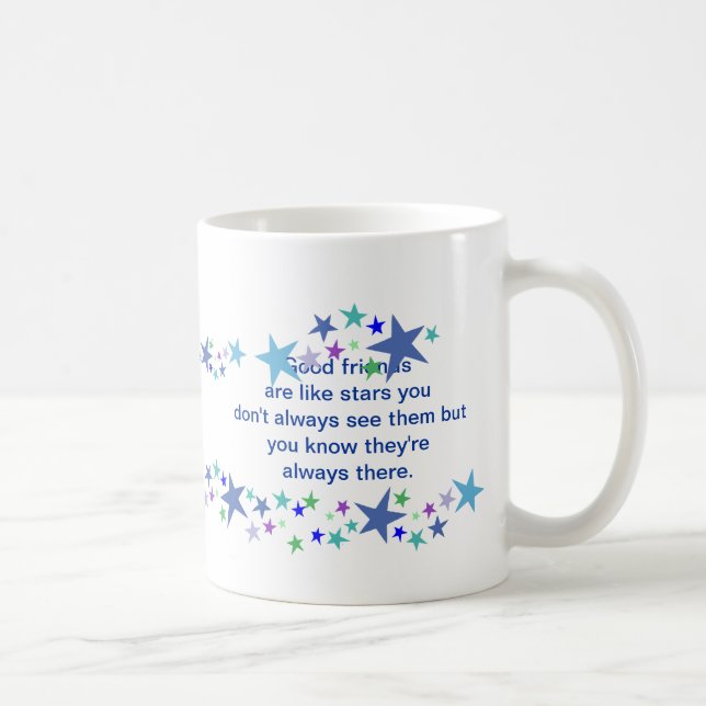 Taza De Café Los buenos amigos son como las estrellas de divers (Derecha)