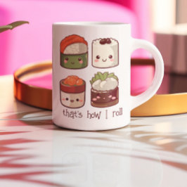 Taza De Café Los buenos tiempos Roll Kawaii Sushi