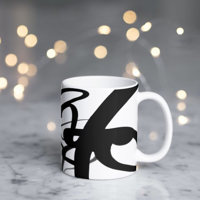 Taza De Café Los buzos: Resumen en blanco y negro (Subido por el creador)
