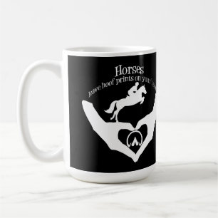 Taza De Café Los caballos dejan huellas de hormigueo en el cora