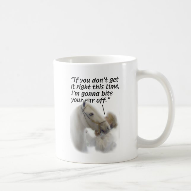 Taza De Café Los caballos - Paso Fino - muerden su oído (Derecha)