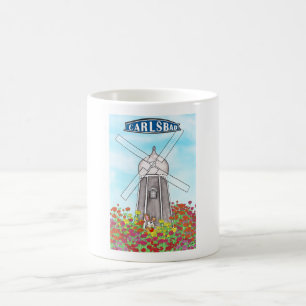 Taza De Café Los campos de flores de Carlsbad California