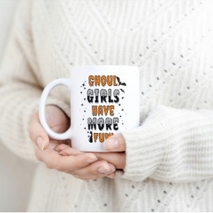 Taza De Café Los Chicas de Ghoul se divierten más en Halloween