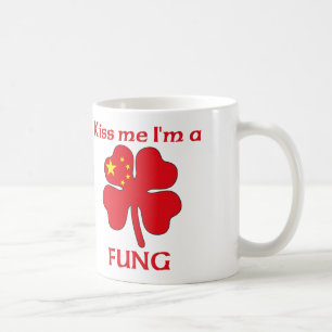 Taza De Café Los chinos personalizados me besan que soy Fung
