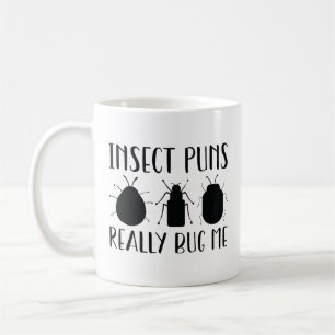 Taza De Café Los chistes de insectos realmente me fastidian