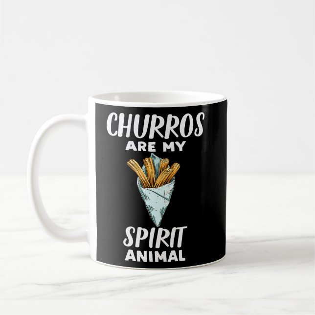 Taza De Café Los Churros Son Mi Espíritu El Churro Animal (Izquierda)