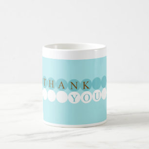 Taza De Café Los círculos azules y blancos le agradecen asaltar