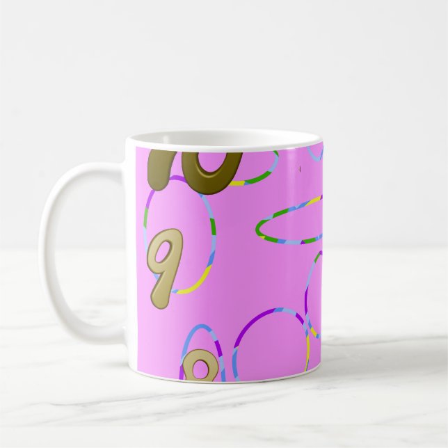 Taza De Café Los Círculos del Desayuno Bucean Magenta Rosa Mode (Izquierda)