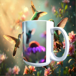 Taza De Café Los colibríes aman Echinacea 01