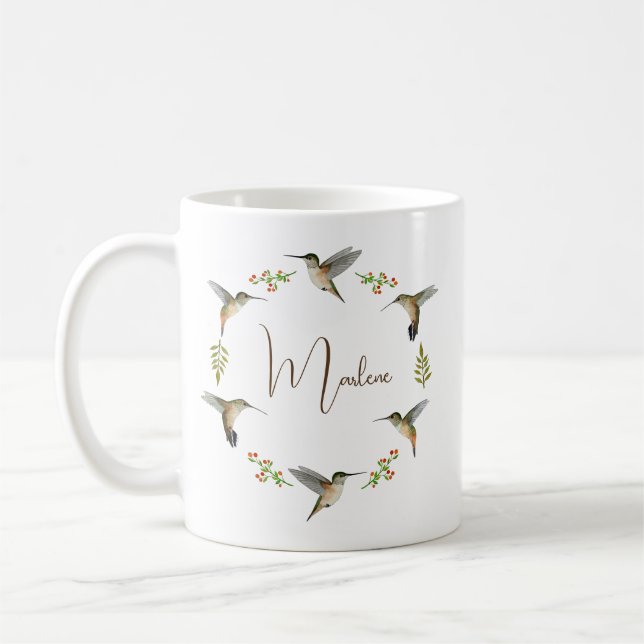 Taza De Café Los colibríes del personalizado Allen (Izquierda)