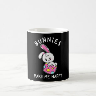 Taza De Café Los conejitos me hacen feliz cesta de caza de huev