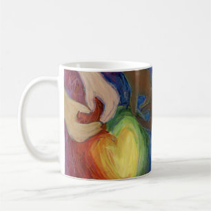 Taza De Café Los corazones de la diversidad de manos y corazone