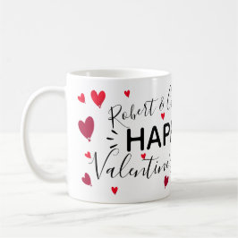 Taza De Café Los corazones felices del el día de San Valentín