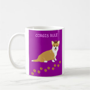 Taza De Café Los Corgis Mandan Morado