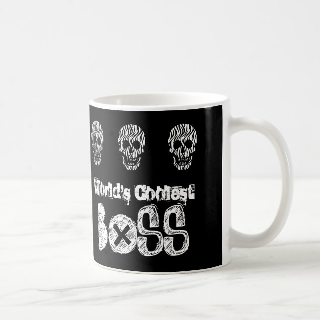 Taza De Café Los cráneos más frescos V07B de la cebra de BOSS (Derecha)