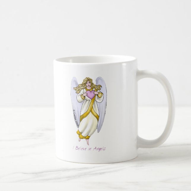 Taza De Café Los cristianos creen en los ángeles (Derecha)
