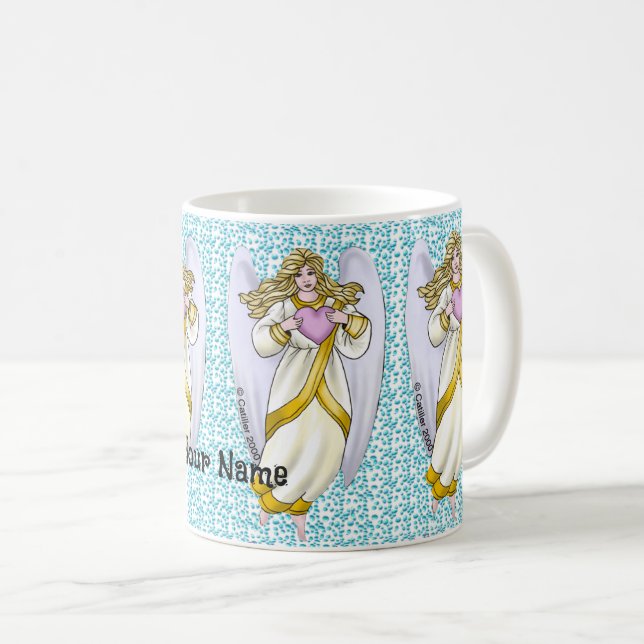 Taza De Café Los cristianos creen en los ángeles (Anverso derecho)