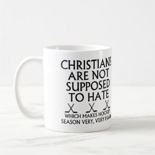 Taza De Café Los cristianos no deben odiar el hockey