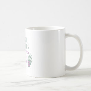 Taza De Café Los curadores de Reiki lo hacen con las manos cura
