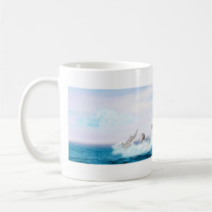 Taza De Café Los delfines saltantes