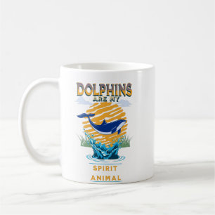 Taza De Café Los delfines son mi espíritu el café animal