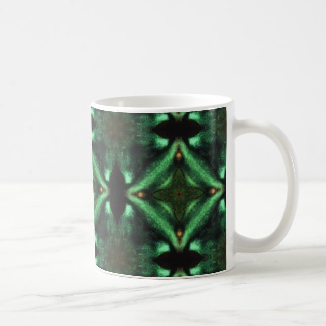 Taza De Café Los diamantes verde esmeralda magnífica cera geomé (Derecha)