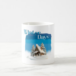 Taza De Café Los Días de Invierno Diciembre Navidad