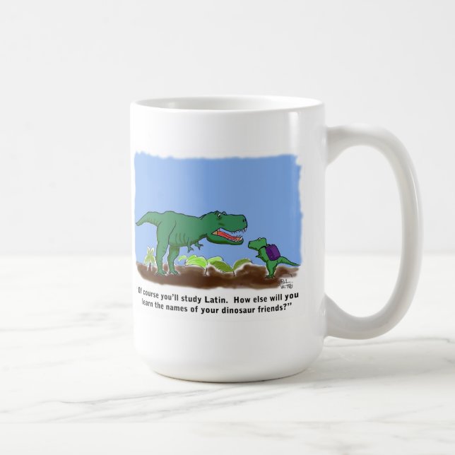 Taza De Café Los dinosaurios conocen al latín (Derecha)