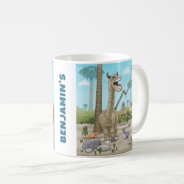 Taza De Café Los dinosaurios cumplen la Edad de Piedra (Anverso derecho)