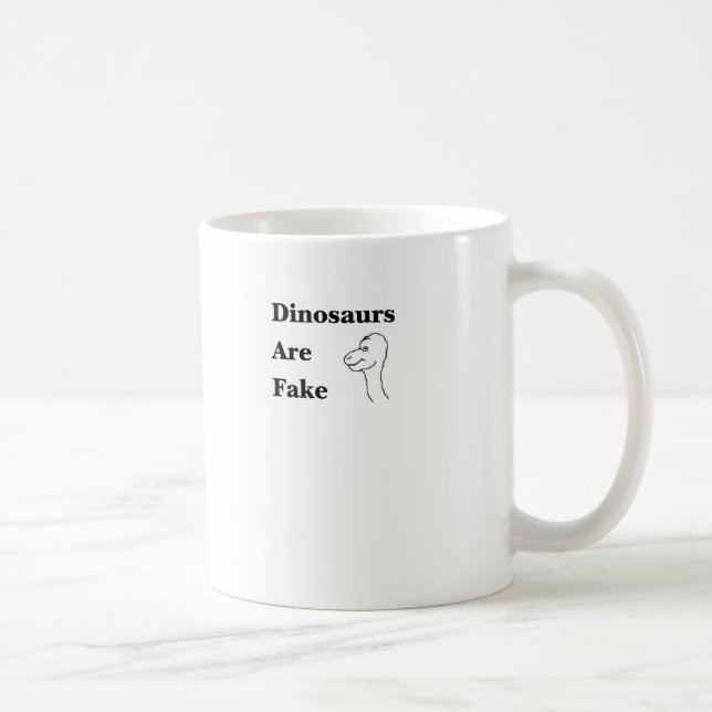 Taza De Café Los dinosaurios son falsificación (Derecha)