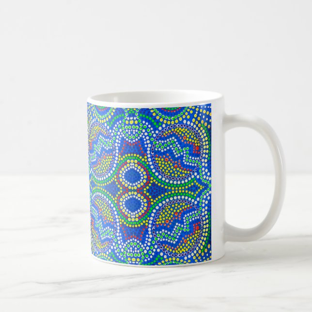 Taza De Café Los diseños elegantes de Fabirc del punto de Gina (Derecha)