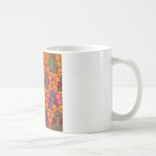 Taza De Café Los divertidos y coloridos pavos del Día de Acción