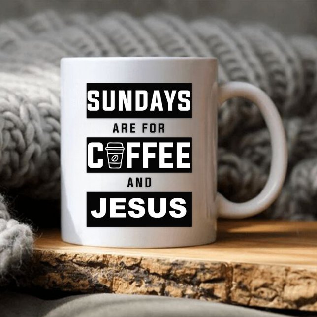 Taza De Café Los domingos son para el café y Jesús (Subido por el creador)
