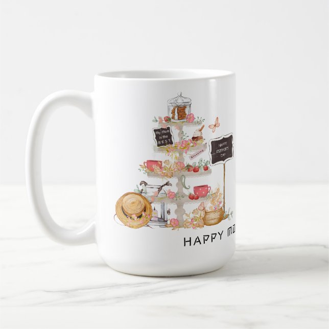 Taza De Café Los dulces de primavera colocan el día de la madre (Izquierda)