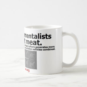 Taza De Café los ecologistas reales no comen la carne