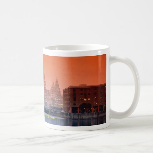 Taza De Café Los edificios del hígado de Albert atracan el (Derecha)