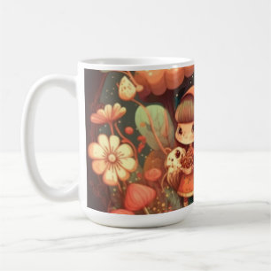Taza De Café Los elfos pequeños y cortos bajo los hongos
