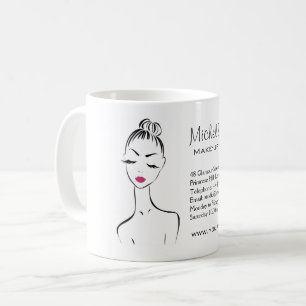 Taza De Café Los encantadores labios rosados forman la marca de