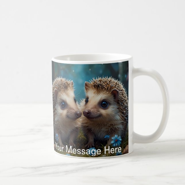 Taza De Café Los erizos caprichosos en el amor (Derecha)