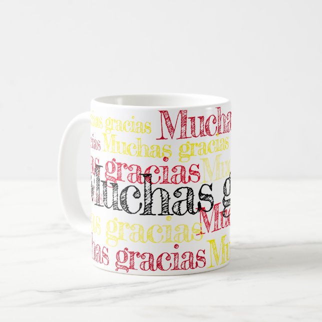 Taza De Café Los españoles de Muchas gracias/le agradecen (Anverso izquierdo)