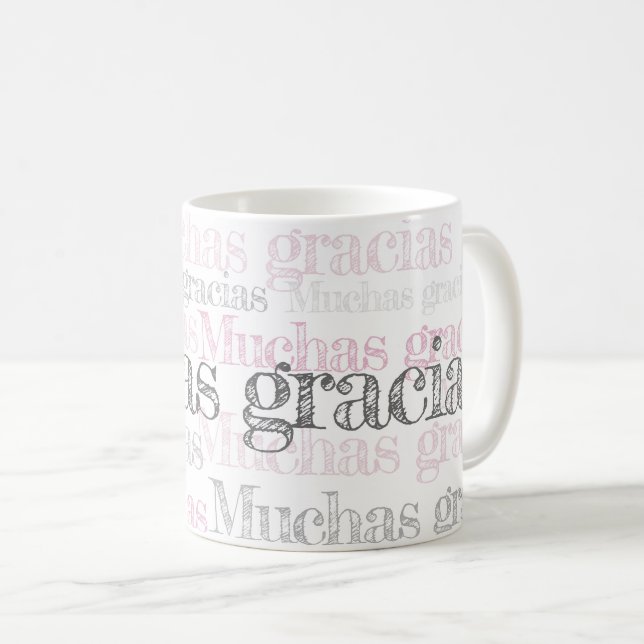 Taza De Café Los españoles de Muchas gracias/le agradecen (Anverso derecho)