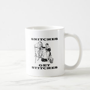 Taza De Café Los espías consiguen puntadas que cosen retruécano