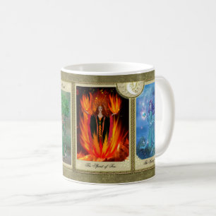 Taza De Café Los espíritus de los cuatro elementos