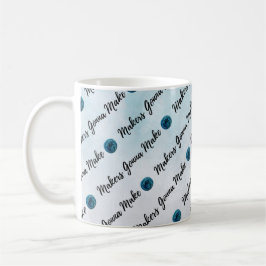 Taza De Café Los fabricantes harán artesanías de yarn azul