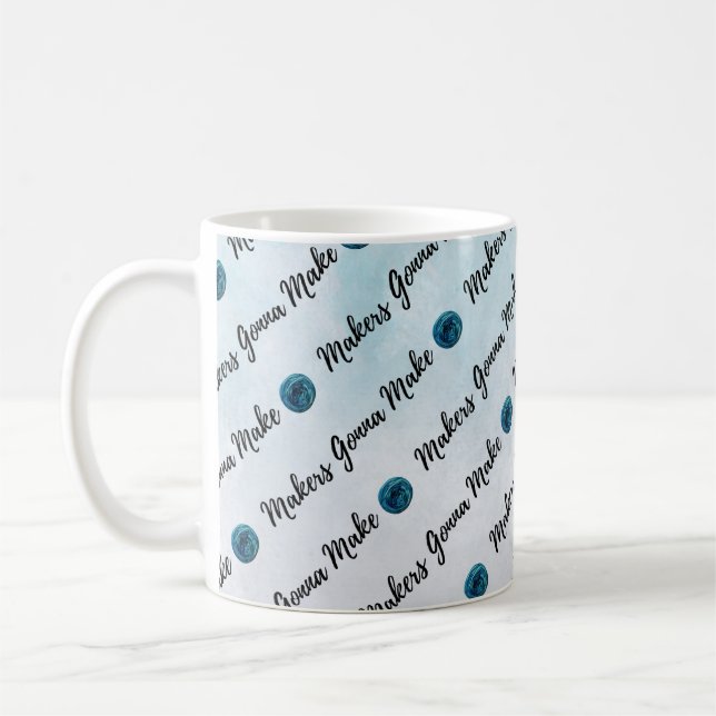 Taza De Café Los fabricantes harán artesanías de yarn azul (Izquierda)
