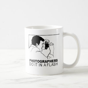 Taza De Café los fotógrafos lo hacen en un flash