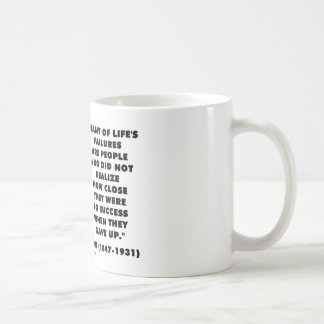 Taza De Café Los fracasos de Thomas Edison cerca del éxito